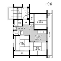 ビレッジハウス小羽山第二１号棟の物件間取画像